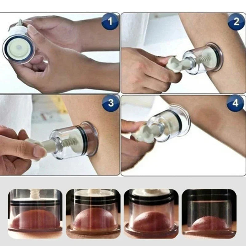 Vacuum Suction Cupping Cup Nipple Enhancer Massage Cans Plastic