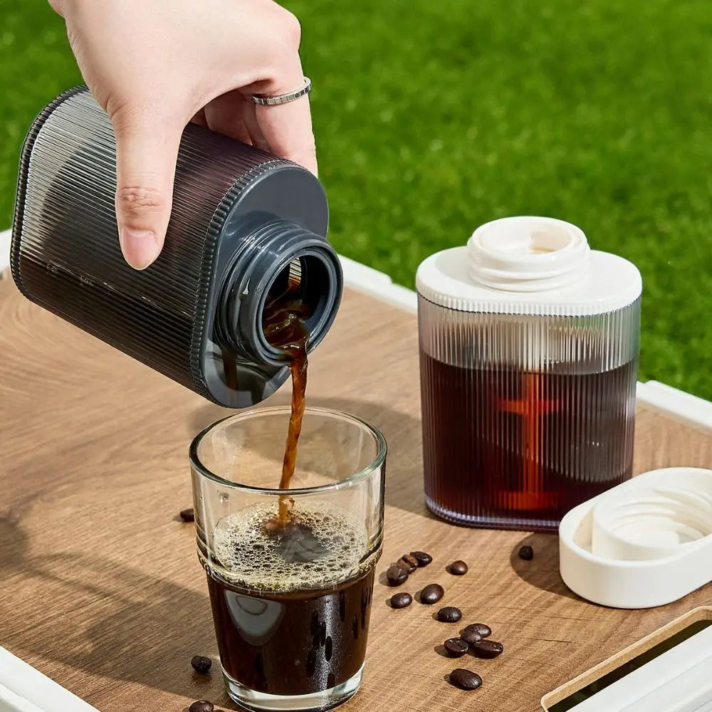 300 ML Pocket Cold Brew Coffee Maker Sealed Lid with Filter Cold Brew Coffee Pot Fine Mesh Leak-proof Cold Brew Mug Travel Vue