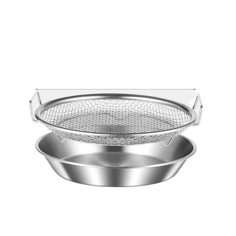 Efficient Cooking Oil Strainer with Double Handles Round Shape for Stainless Steel Durability Vue