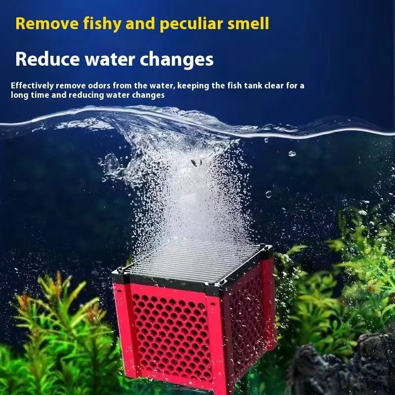 Activated Carbon Aquarium Water Filter Cube Deodorant Water Purifier Ultra Strong Filtration Purification Cube Aquarium Filter Vue