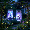 Solar Mason Jar Light Solar Lantern Fairy Lights Waterproof IP65 Hanging Standing Solar Lamp Garden Ornament for Patio Lawn Vue 2pcs Multi-Color