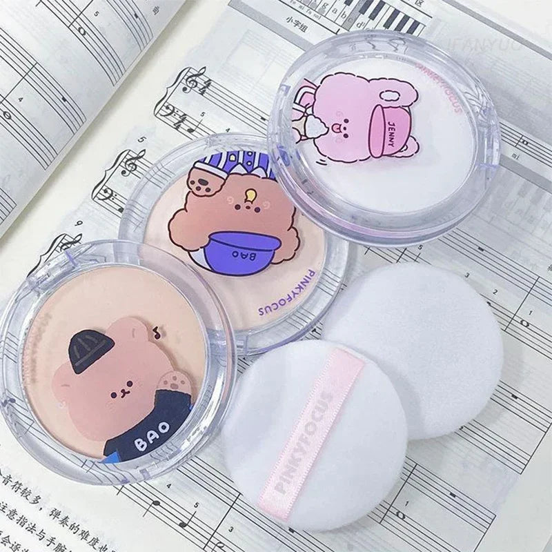 Matte Oil Control Pressed Powder Lightweight Tulle Waterproof Setting Powder Palette Face Fixed Powder Nature Makeup Cosmetics Vue