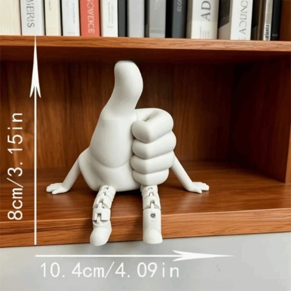 Funny 3D Printed Desktop Ornaments Movable Limb Creative Hands Shape Statue Funny Adjustable Posture Encourage Ornaments Gift Vue