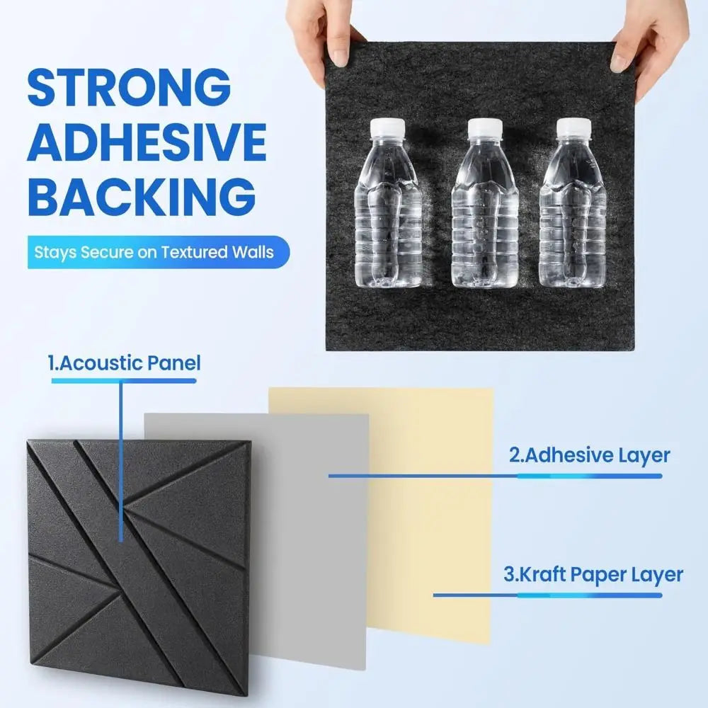 Self-Adhesive Acoustic Panels High Density Polyester Fiber Felt Panels Mute Sound Absorption Soundproof Panels KTV Vue