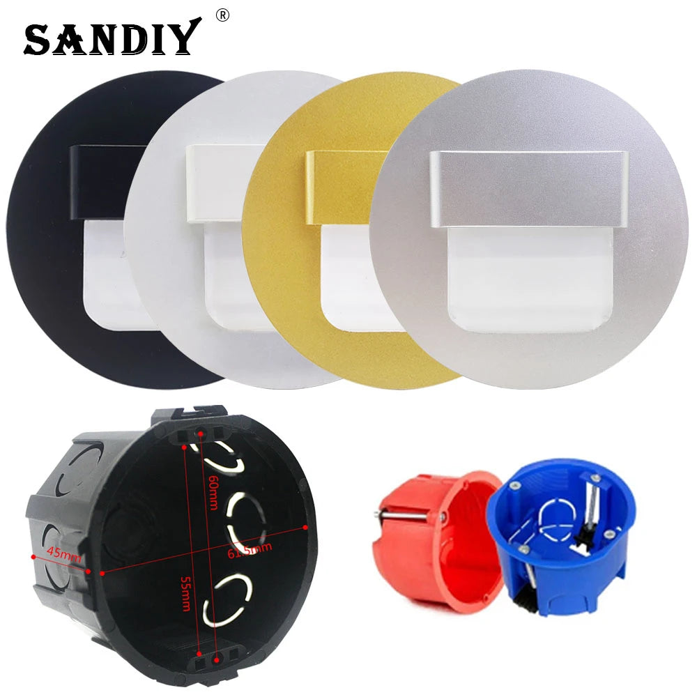 SANDIY Recessed LED Stair Step Light with PIR Motion Sensor Recessed Step Light Vue
