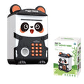 Panda Piggy Bank, Fingerprint Password Unlocking Automatic Induction Roll Simulation Creativity ATM Toys for 3+ Boys and Girls Vue black