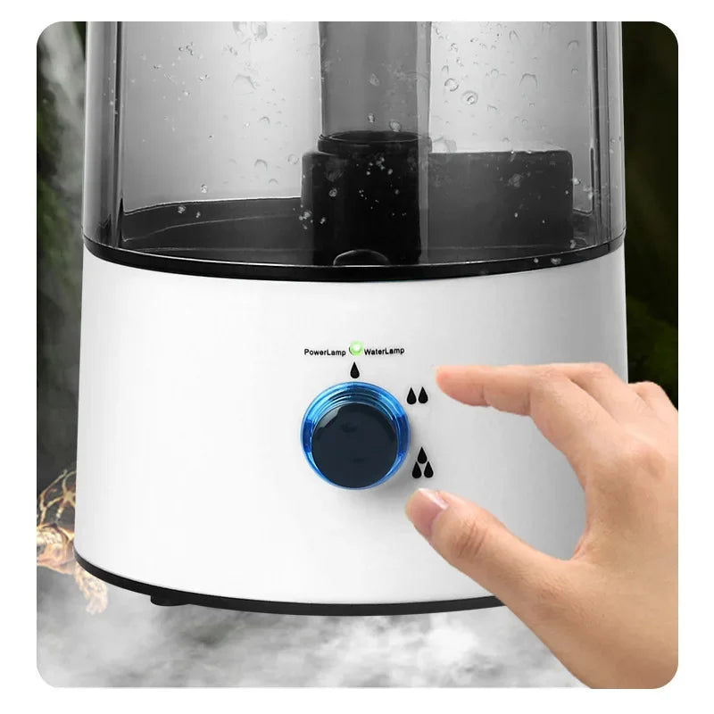 Mute Reptiles Humidifier 4L Large Capacity Mist Fogger Lizard Tortoise Atomizer Water Machine Telescopic for Amphibians Reptile Vue