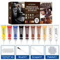 Leather Reconditioning Kit Complete Set for Bags Shoes Furniture Car Interior Repairing Cleaning Protecting Leather Products Vue set