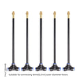 5Pcs Adjustable 360° Free-bend Misting Nozzles Quick Connect Large Area Coverage Misting Cooling System Anti-Rust with Tee Joint Vue With 8mm Connectors