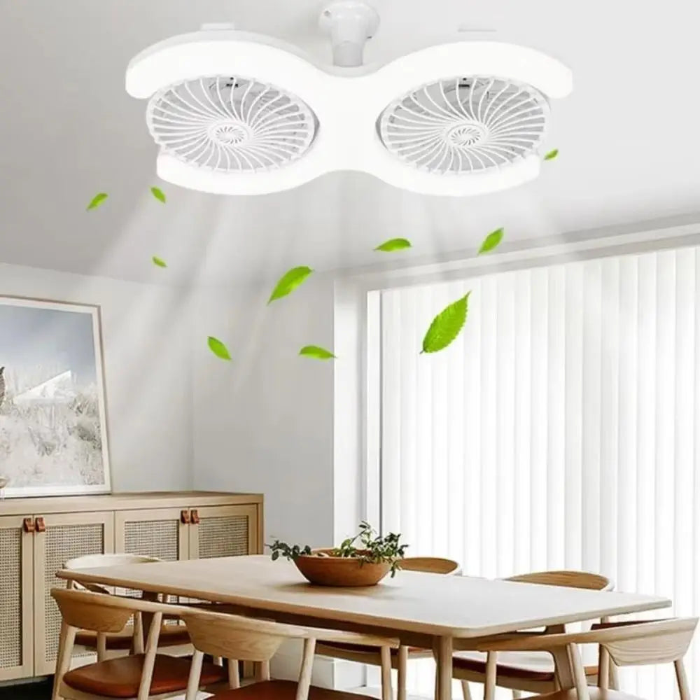 E27 Socket Fan Light Quiet Soft Illumination Electric Fan Light Even Illumination Low Noise Ceiling Fan Light Room Vue