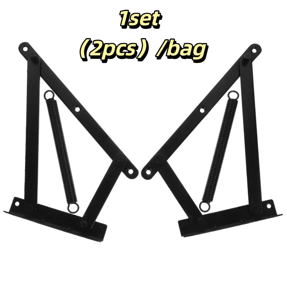 1 set（2 pcs）/box Strong Durable Material Heavy Duty Triangular Spring Hinge Smooth Springback Functional Sofa Hinge Vue Black