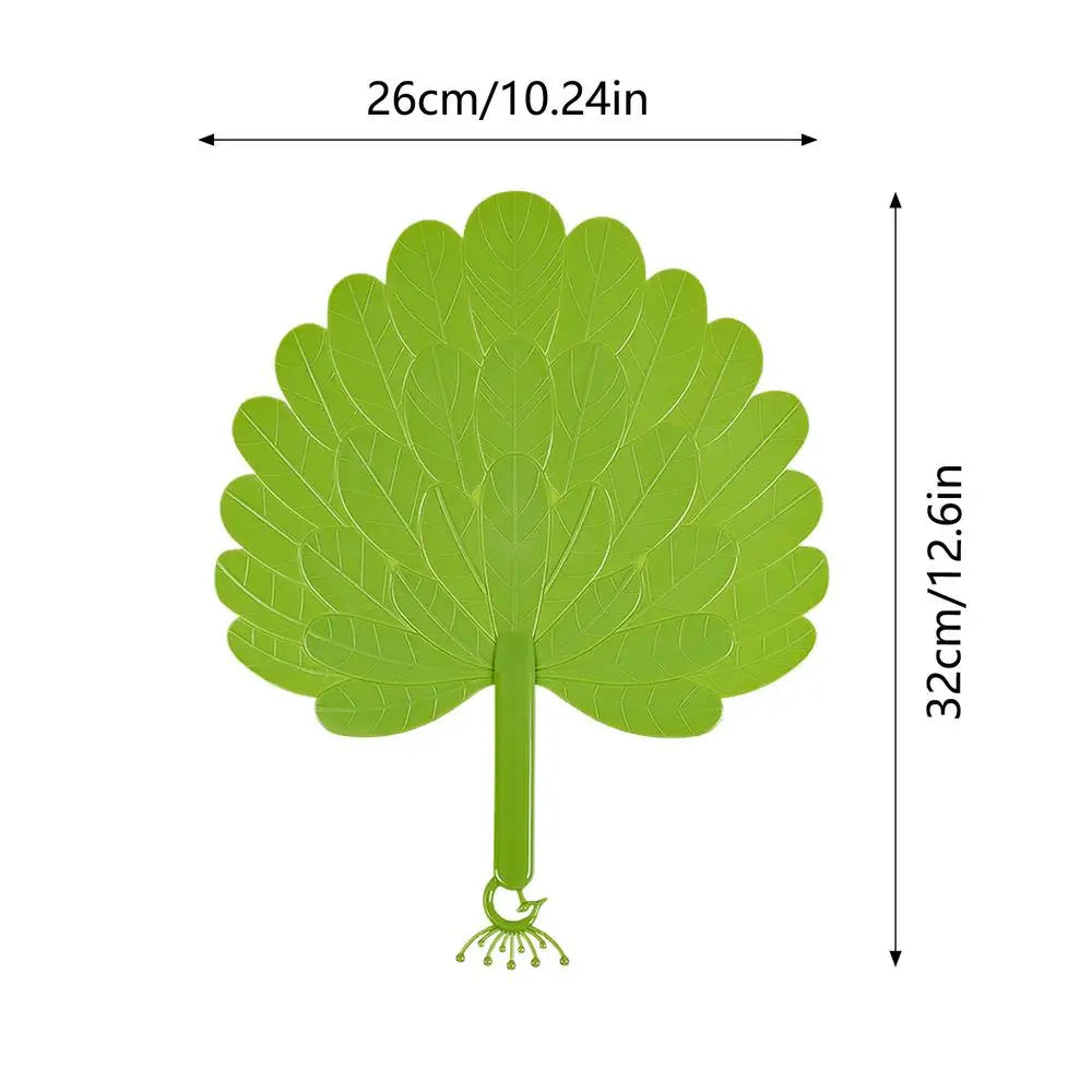 Portable Handheld Fan Tail Shape Cooling Tool Party Props Cooling Fan for Travel Outdoor Office Home Performance Camping Party Vue Green