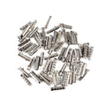 50PCS DIY Shoelaces Repair Shoe Lace Tips Replacement End Shoelace Head Aglets Shoes Rope Head Rope Cip Tail Clamp Bullet Vue Silver
