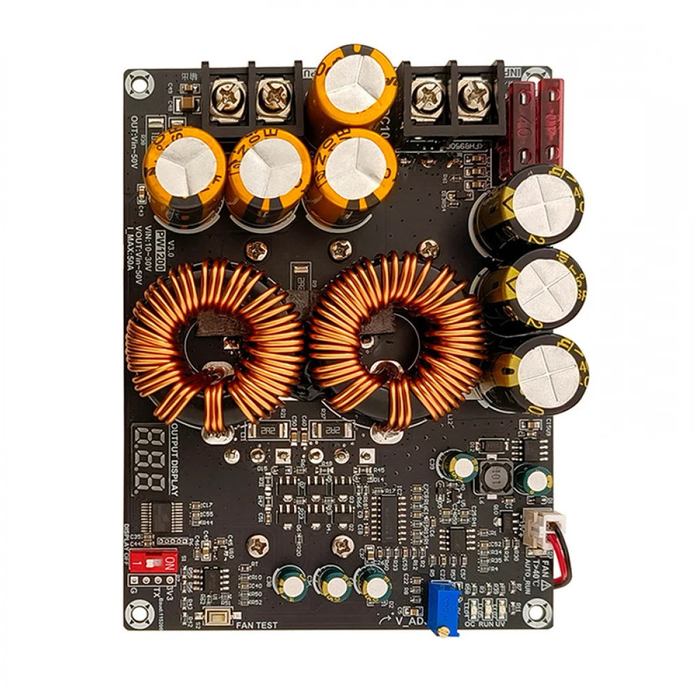 1200W 50A High-current Non-isolation Boost Power Supply Module Dual-inductor Audio Power Amplifier Dedicated Power Supply Board Vue