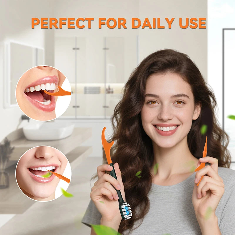 Exploded Bead Toothbrush Disposable Adult Cleaning Tooth brush Portable Travel Brush Head With Dental Floss Vue