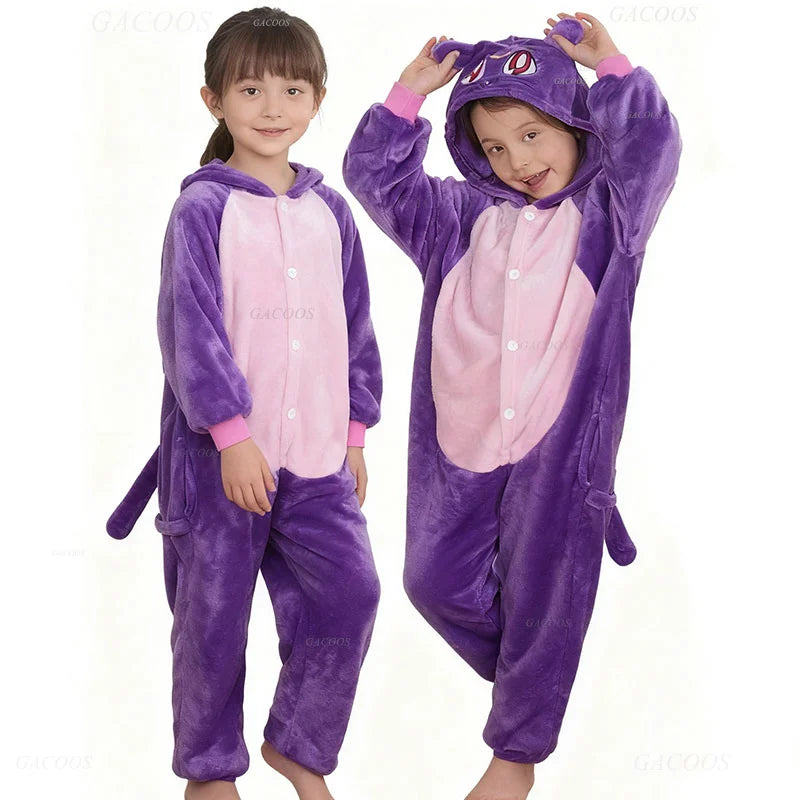 Kigurumi Onesie Kids Capybara Pajamas For Children Christmas Blanket Sleepers Baby Costume Winter Boy Girl Cat Jumspuit Vue