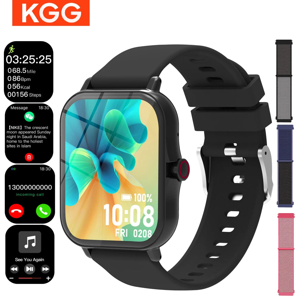 Smart Watch 1.83''HD Screen Camera Music Control Multi-mode Sport Fitness Tracker Bluetooth Call Android/IOS Smartwatch Kid Gift Vue