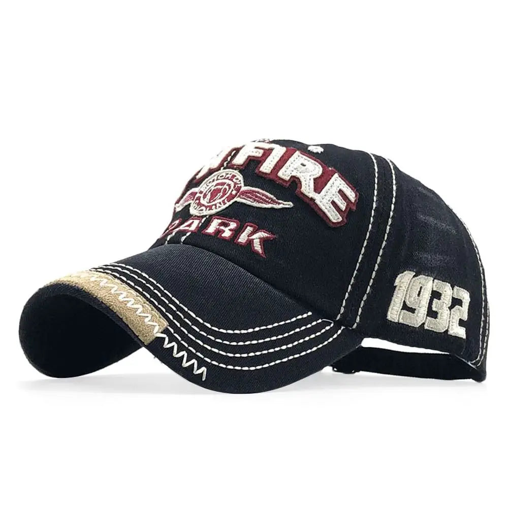 Hip Hop Letter Embroidery Baseball Caps Adjustable Vintage Distressed