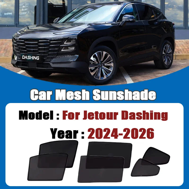 For Jetour Dashing 2024 2025 2026 Soueast S06 Car Mesh Sunshades Windshield Magnetic Sun Visors Privacy Curtains Accessories Vue