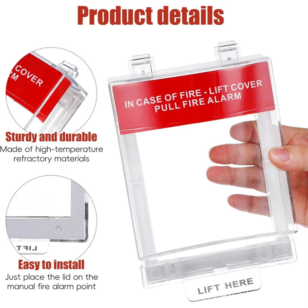 Fire Emergency Switch Protective Cover Manual Fire Alarm Rainproof Cover Transparent Manual Emergency Button Housing Vue