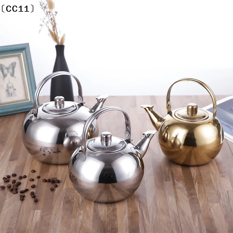 Stainless Steel Water Kettles Teapot Infuser Filter Coffee Kettle