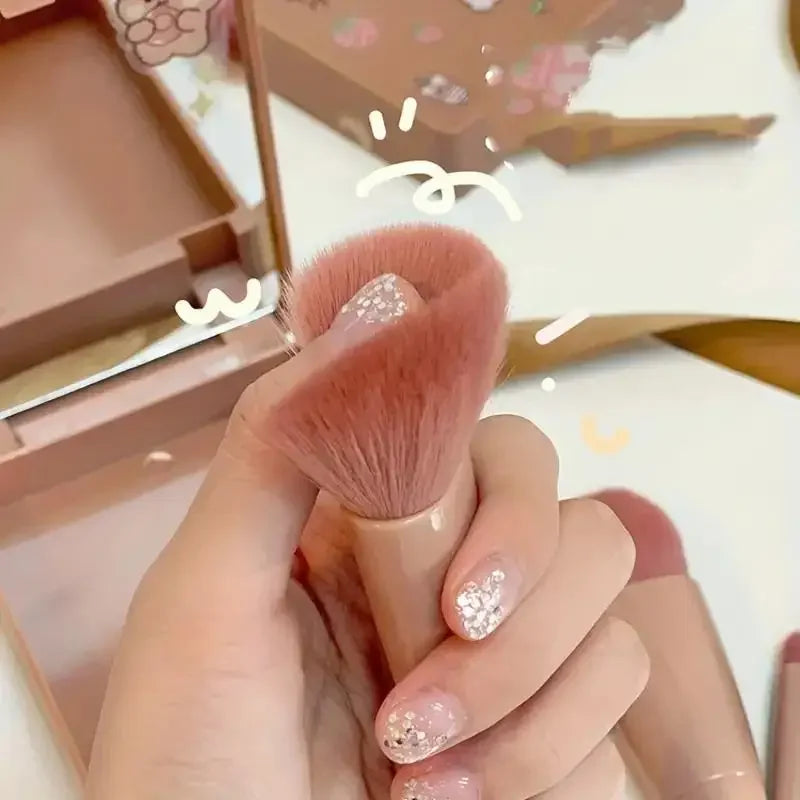 5pcs Mini Makeup Brushes Complete Cosmetic Brushes Small Function Kit With Case And Mirror Travel Size Makeup Brushes Set Vue
