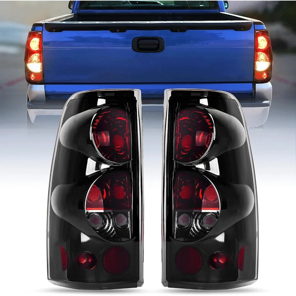 Nilight Taillight Assembly Compatible with 1999- 2007 Chevy Silverado 1500 2500 3500 99-02 GMC Sierra Rear Lamp Replacement 2PCS Vue