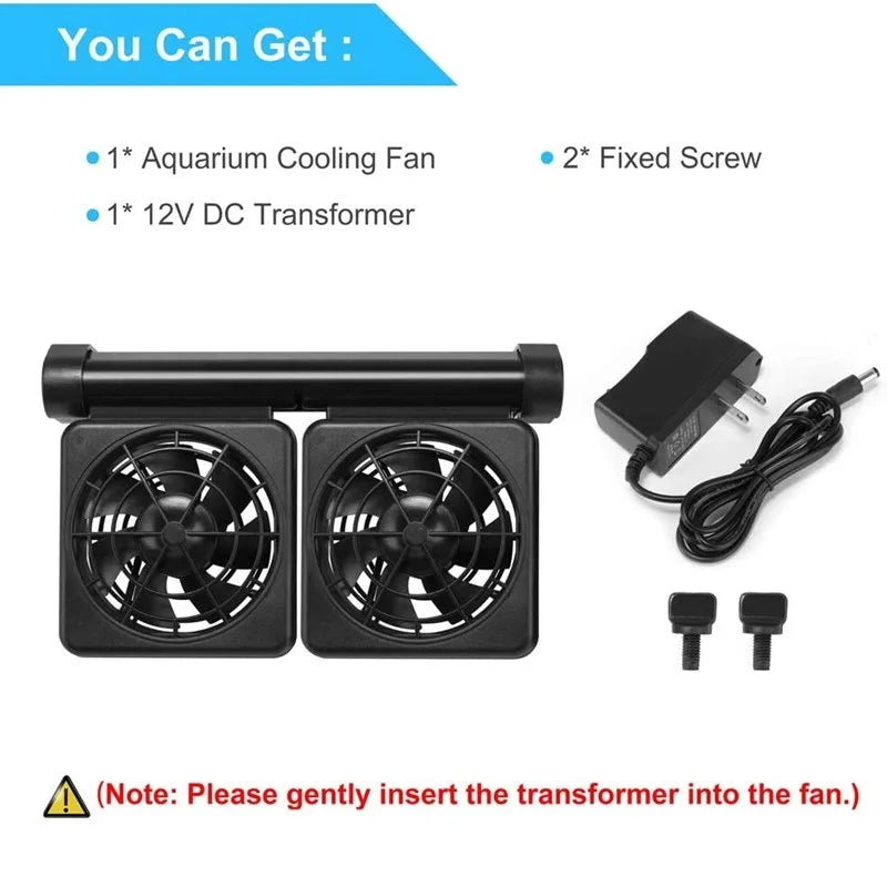 1/2/3/4 Aquarium Fans Chillers Water Temperature Control Fish Tank Cooling Fan System for Salt Fresh Water Marine Tank Pond Vue
