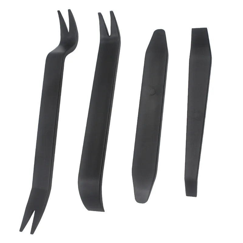 1/4PCS Car Audio Disassembly Tool Car Interior Trim Dash Strong Removal Bar Plastic Pry Tool Set for Door Dashboard Panel Vue Black