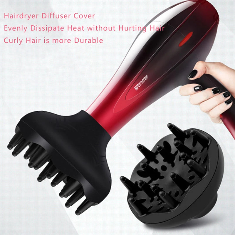 1pc Hair Diffuser Professional Hair Styling Curl Dryer Diffuser Universal Hairdressing Blower Styling Salon Curly Tool Black Vue