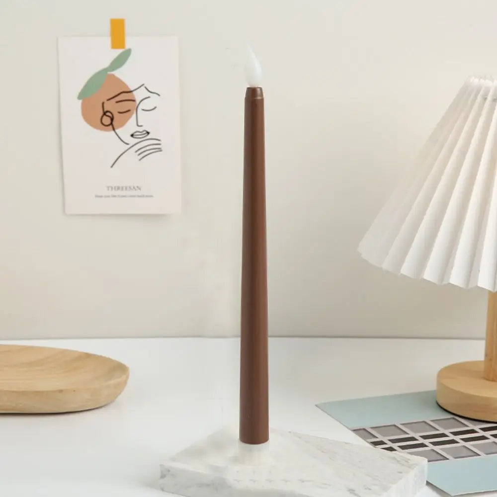 Simulation Led Candles with Flickering Flame Battery Operated Candlesticks 3D Wick Tall Atmosphere Light Thanksgiving Vue