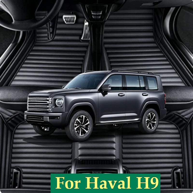 Custom Car Floor Mats For Haval H9 2024 2025 2026 5/7seats All-Weather Foot Pads Auto Carpets Interior Accessory accessories Vue