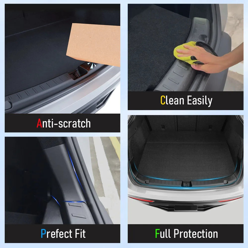 Rear Bumper Guard for 2025 2026 Tesla Model Y Juniper Trunk Bumper Sill Guards Protector Cover Protective Mats Pad Accessories Vue