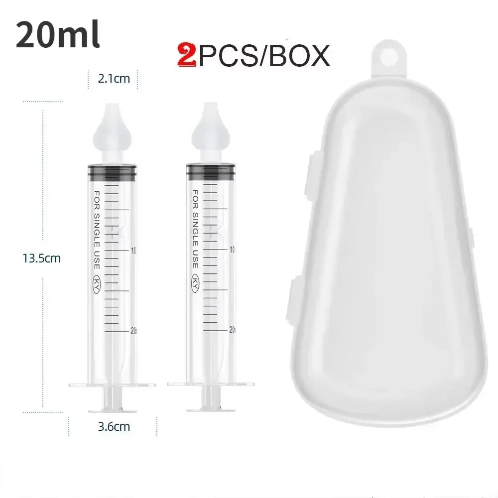 vvocci 3pcs/box Nasal Aspirator Newborn Baby Safety Nose Cleaner Kids Vacuum Set Infants Medicine Dropper Accessories Baby Care Vue B250-2pcs 20ML Boxed