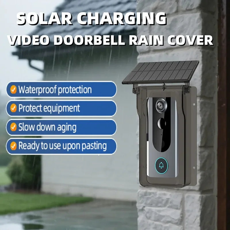 IP65 Tuya Outdoor Wireless Doorbell Solar Cover 1080P Video Intercom 2-way Audio Motion Detection Peephole Door Camera Wifi Bell Vue