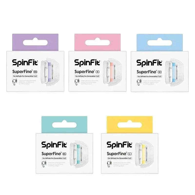 SpinFit SuperFine Eartips & Adapter for AirPods Pro Gen 1 & 2 Earbud Replacement Tips Vue