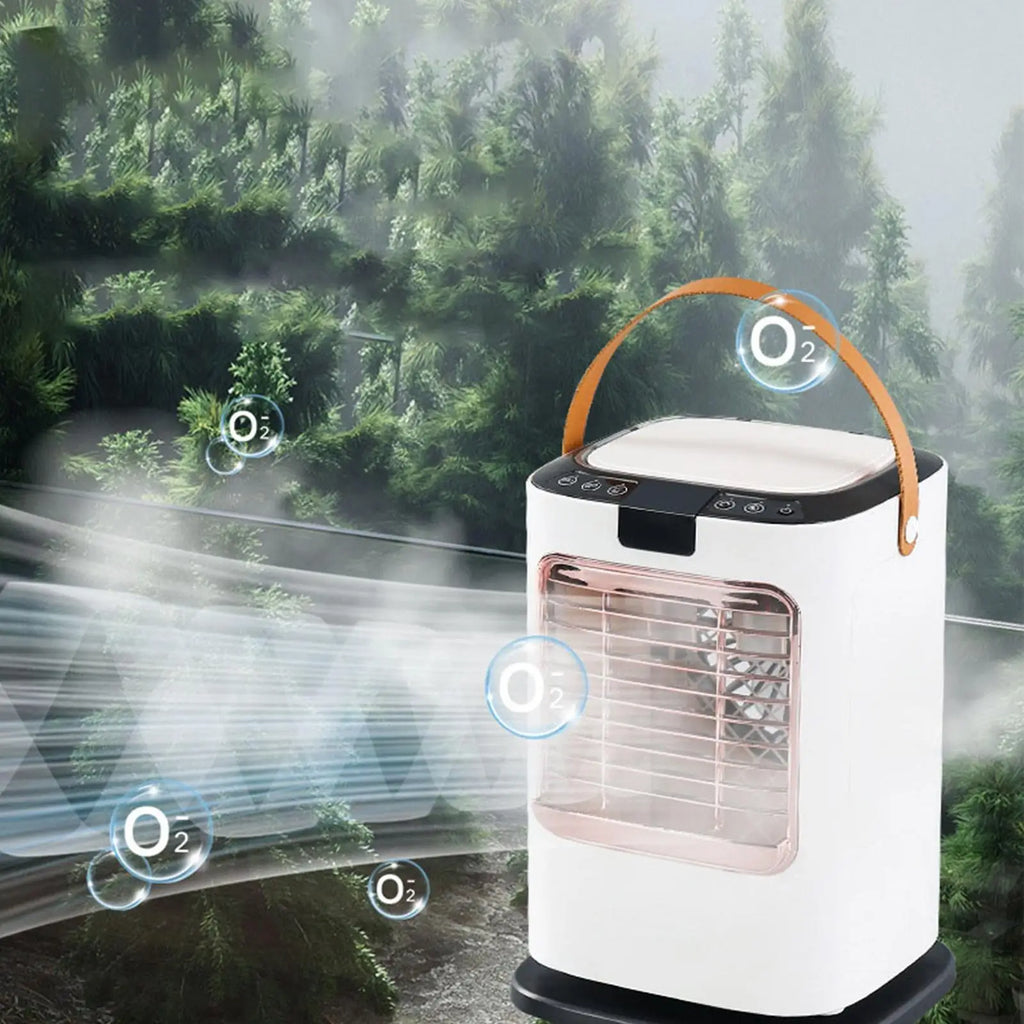 1300ml Water Tank Cooling Fan, 6-Speed Quiet Desk Fan, Portable Evaporative Air Cooler for Home Office Car Camping, Sleep Use Vue