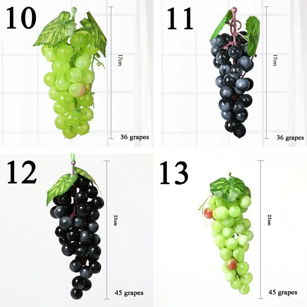 Fake Decorative Fruit Lifelike Artificial Fruit Grapes Plastic Home Wedding Party Garden Decor Mini Simulation Fruit Vue