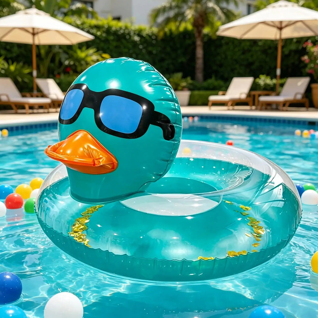 Swim Ring Swimming Donut Float Sequins Inflatable Duck for Kids Adults Teens Beach Summer Party Lake Pond Girls Adults Teens Vue