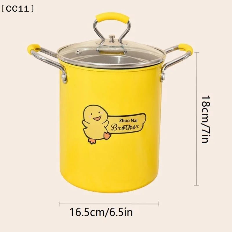 2/3L Deep Fryer Pot Stainless Steel Frying Pot With Oil Filter Rack Lid For Home Kitchen Cooking Appliances Cookware〔CC11〕 Vue