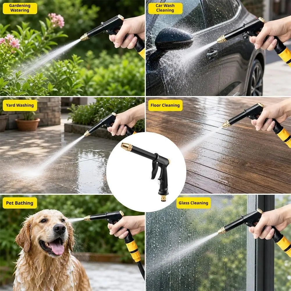 High Pressure Water Lance Hose Pipe Jet Nozzle Gun Garden Adjustable Water Spray Modes Car Pet Ground Cleaning Washer Spray Gun Vue