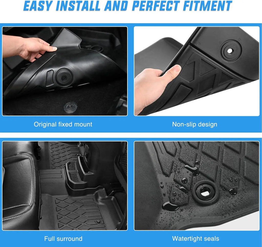 Nilight Floor Mats for Chevy Chevrolet Silverado EV RST Only 2024 2025 2026 (Not Fit WT/LT) All Weather Custom Fit Heavy Duty Floor Liners Vue