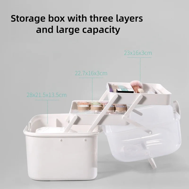 Handheld Multi-layer Big Size Manicure Organizer Storage Box for Gel Nail Polish Manicure Tools Large Capacity Vue