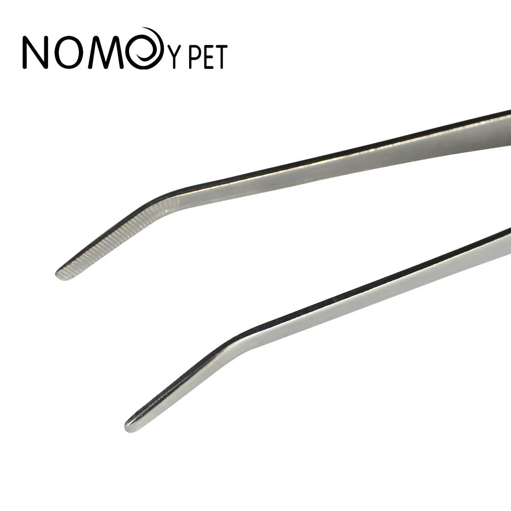 30cm Reptile Stainless Steel Long Tweezer Curved Tweezers Reptile Snakes Lizards Spider Feeding Tools accesorios para terrarios Vue