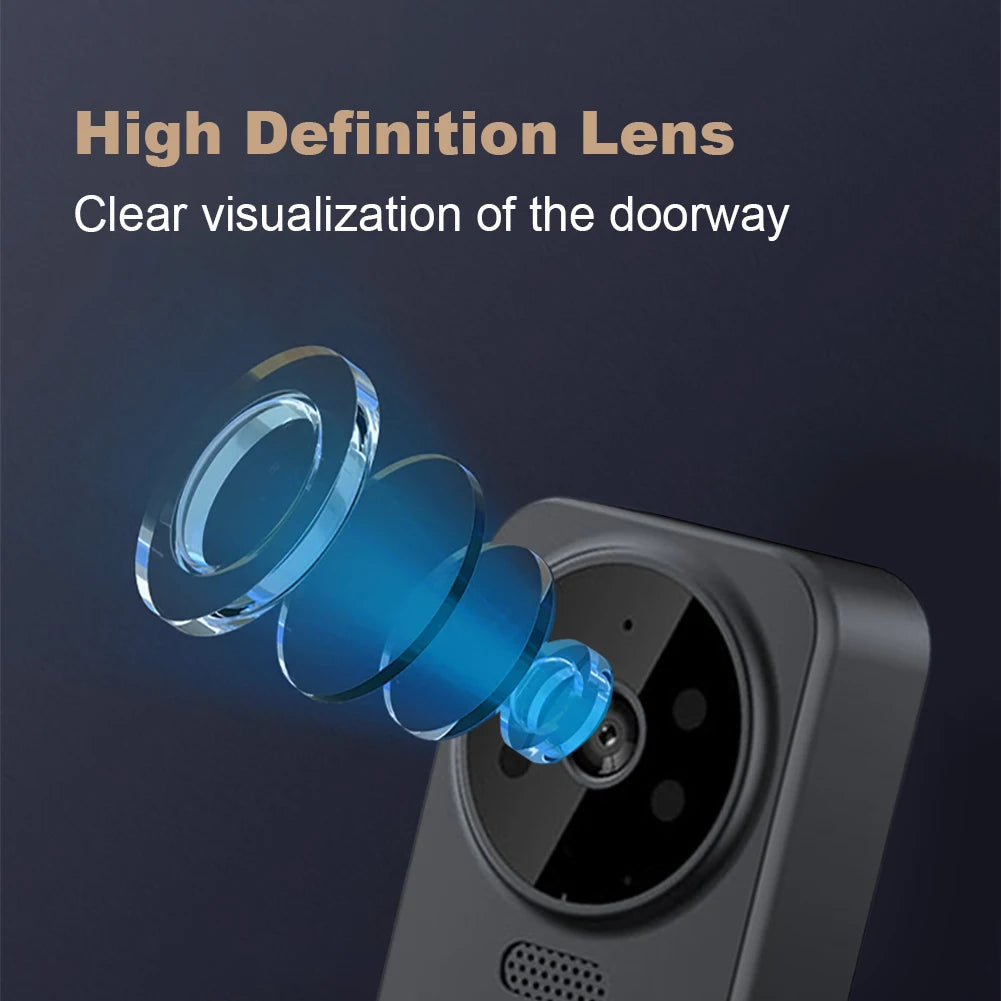APWIKOGER WiFi Digital Door Viewer 4.3" IPS & Two-Way Intercom Video Doorbell Camera Vue
