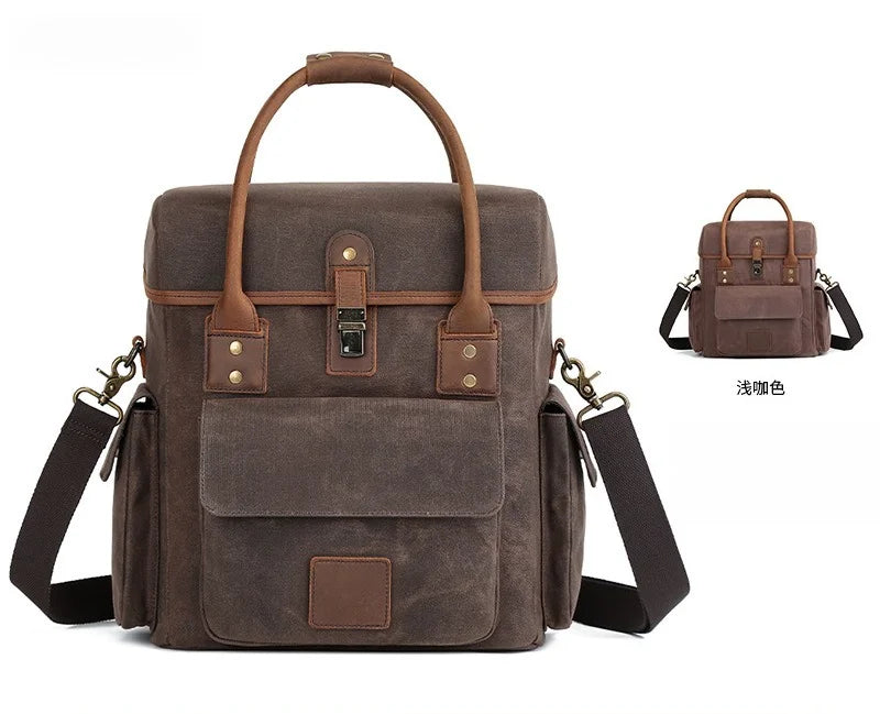 Leather Wine Storage Bag European and American Backpack Wine Tote Bag Wine Storage Bag Vue