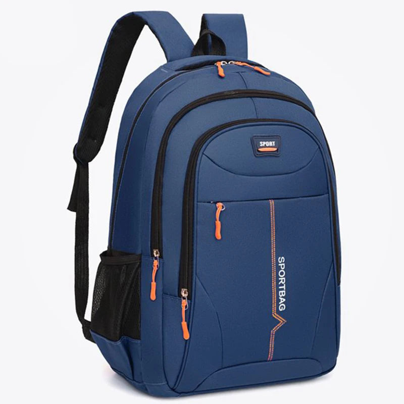 Functional Multi-pocket Backpack Secure Zip Closure Nylon Daypack