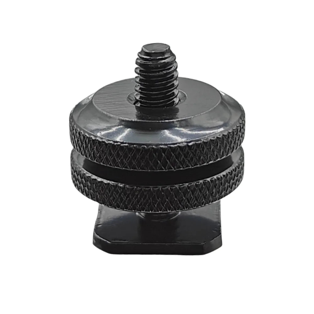 Dual Nut Cold Shoe 1/4 Hot Shoe Mount Phone Holder Adapter Bracket For Double-Layer Camera Hot Shoe Adapter Accessories Vue Default Title