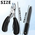 2pcs Set Anti-Splash Curved Nail Clippers Premium Nail Clippers Concave Edges, Thick Nail Wide Opening, Curved Cuticle Trimmer Vue Black 2pcs