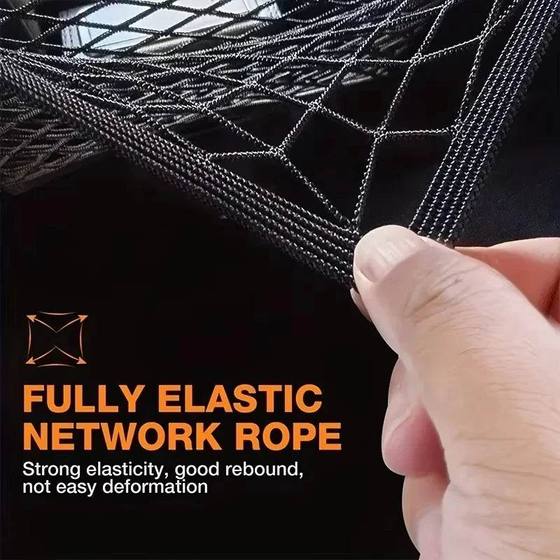 Motorcycle Cargo Net High Elastic Double Layer Motorcycle Net for Helmet Storage 10"X11" Bungee Cargo Net with Hooks Luggage Net Vue